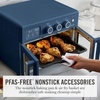 image:imageMartha Stewart French Door Air Fryer Toaster Oven Combo 34QT Countertop Convection 12in1 Bake Broil Roast Fits 12 PizzaDehydrate5 Accessories Air Fry Basket Stainless Steel Linen CreamIndigo Blue